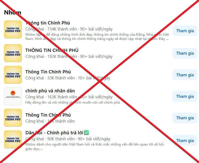 Cảnh báo hàng loạt hội, nhóm giả mạo 